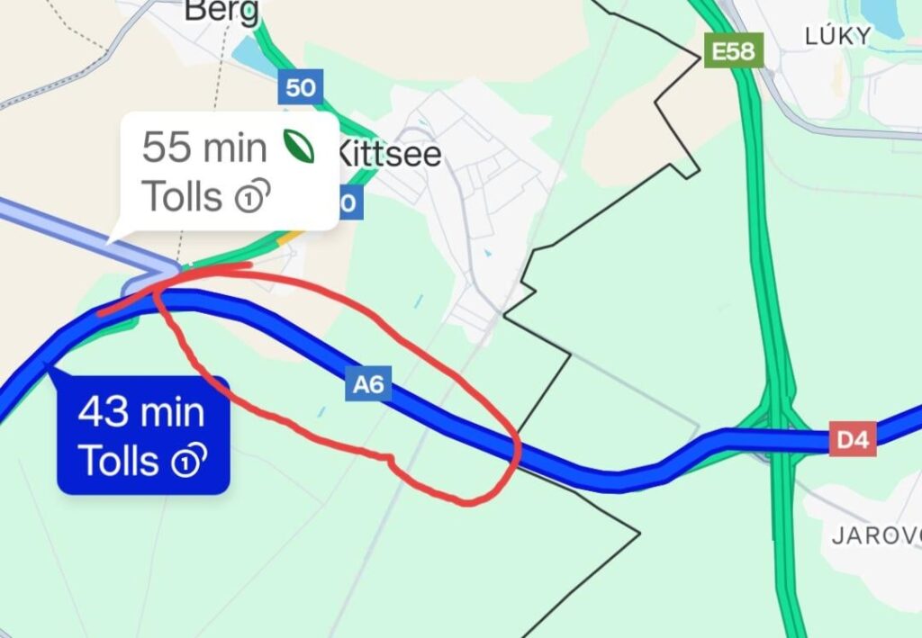 Autobahnabschnitt pro D4 Autobahnabschnitt pro D4