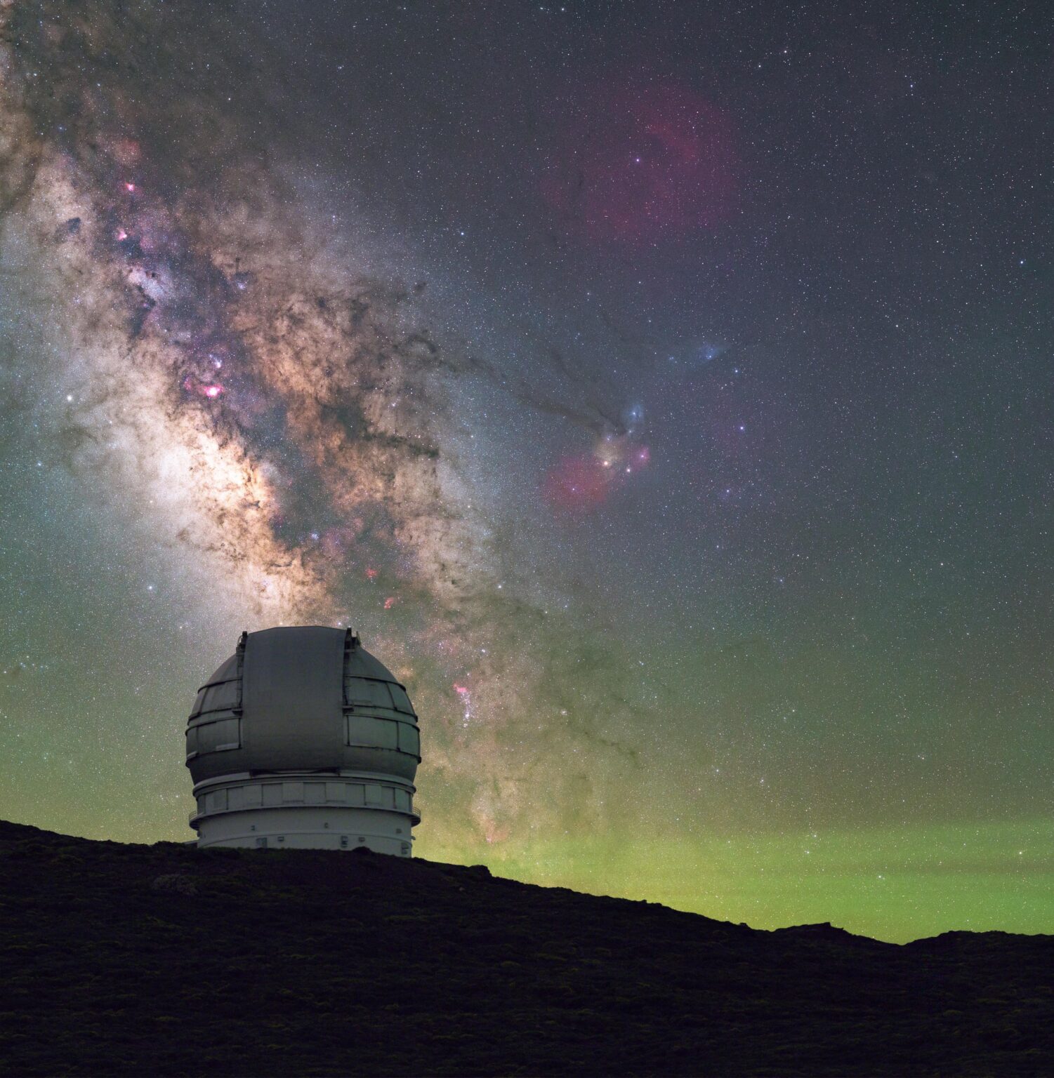 Milky Way Core, ich habe das Grantecan Teleskop, La Palma, Kanarische Inseln gefangen genommen