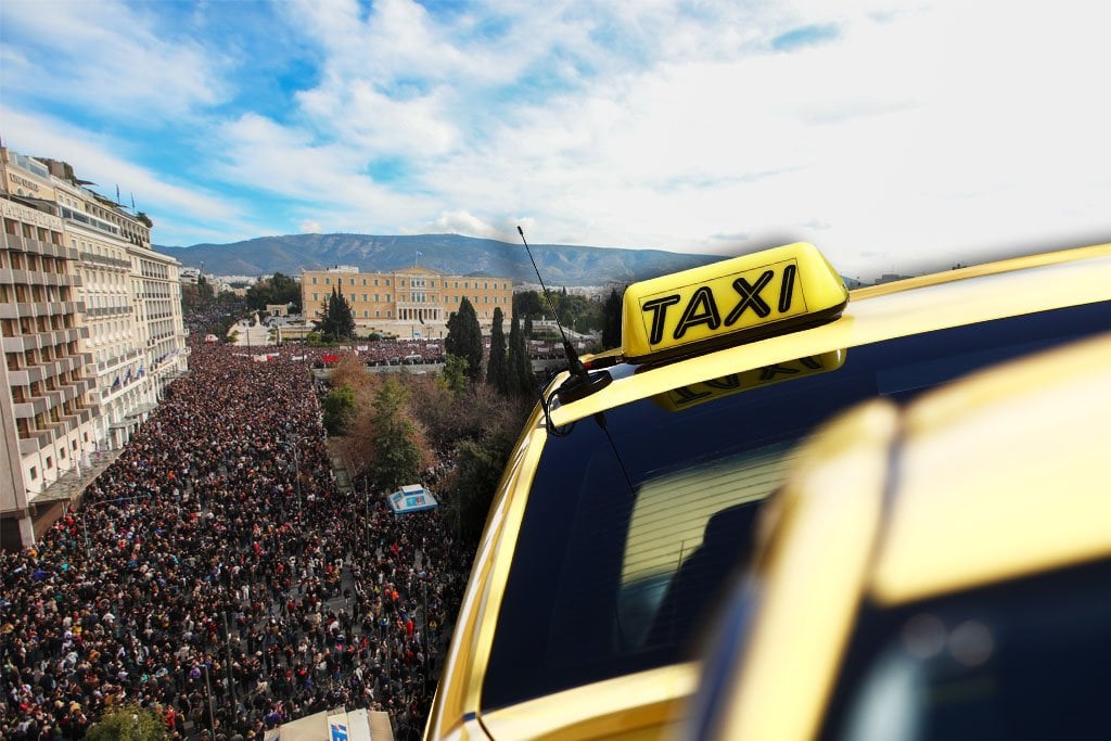 Tempi: "Solidaritätstaxi" bieten kostenlose Demonstranten für die Verfassung - Boarding Points