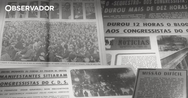 Haq im ersten CDS-Kongress im Jahr 1975 waren mehr als 700 Militante von weit linken Bewegungen umgeben.
