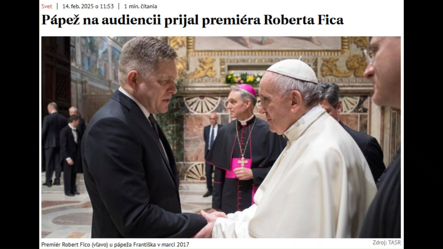 POV: Papst nach Ficos Besuch