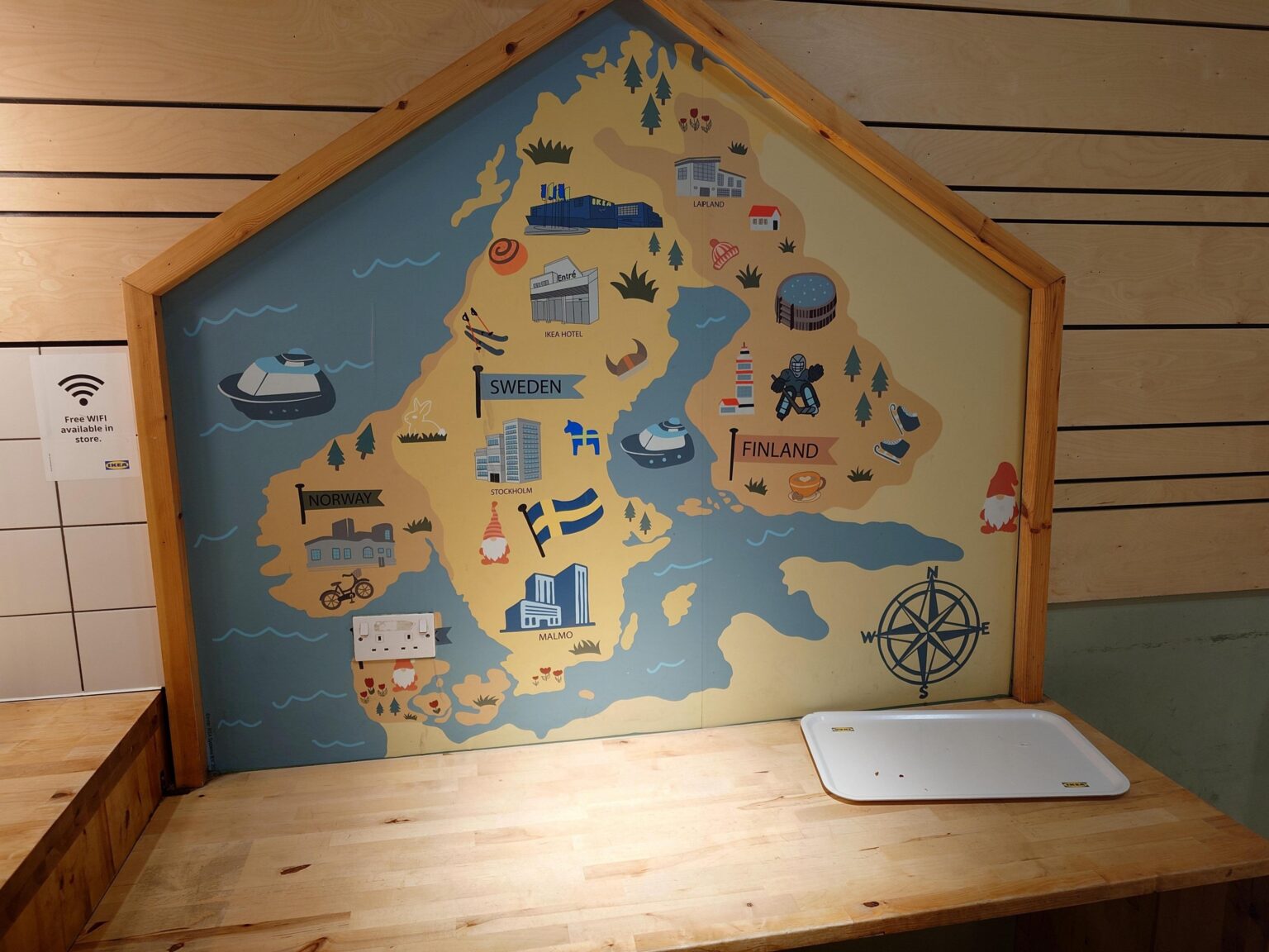 Diese Karte von Skandinavien, die ich bei IKEA gefunden habe