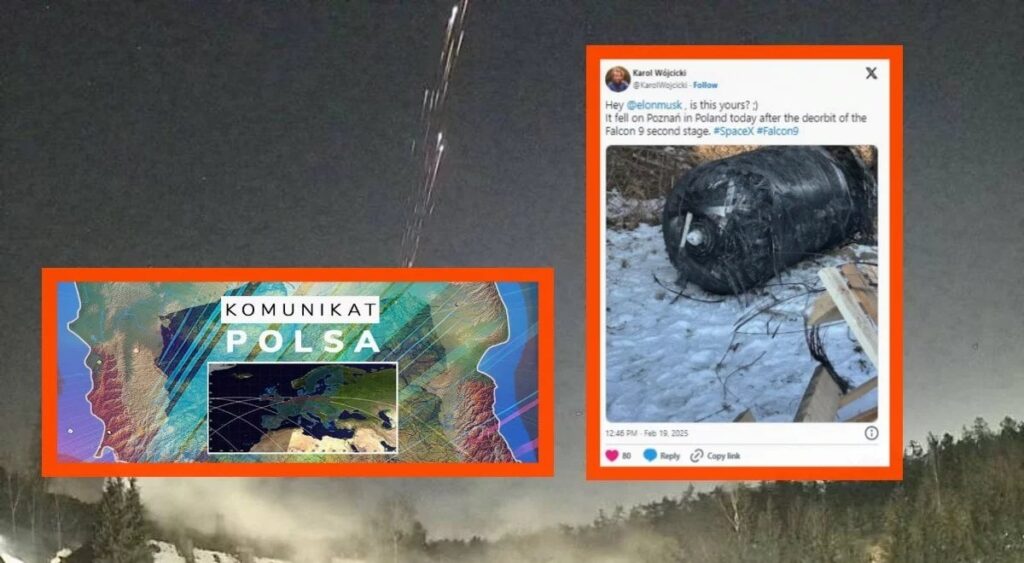Falcon 9 über Polen: Feuriger Streifen beleuchtet den Himmel