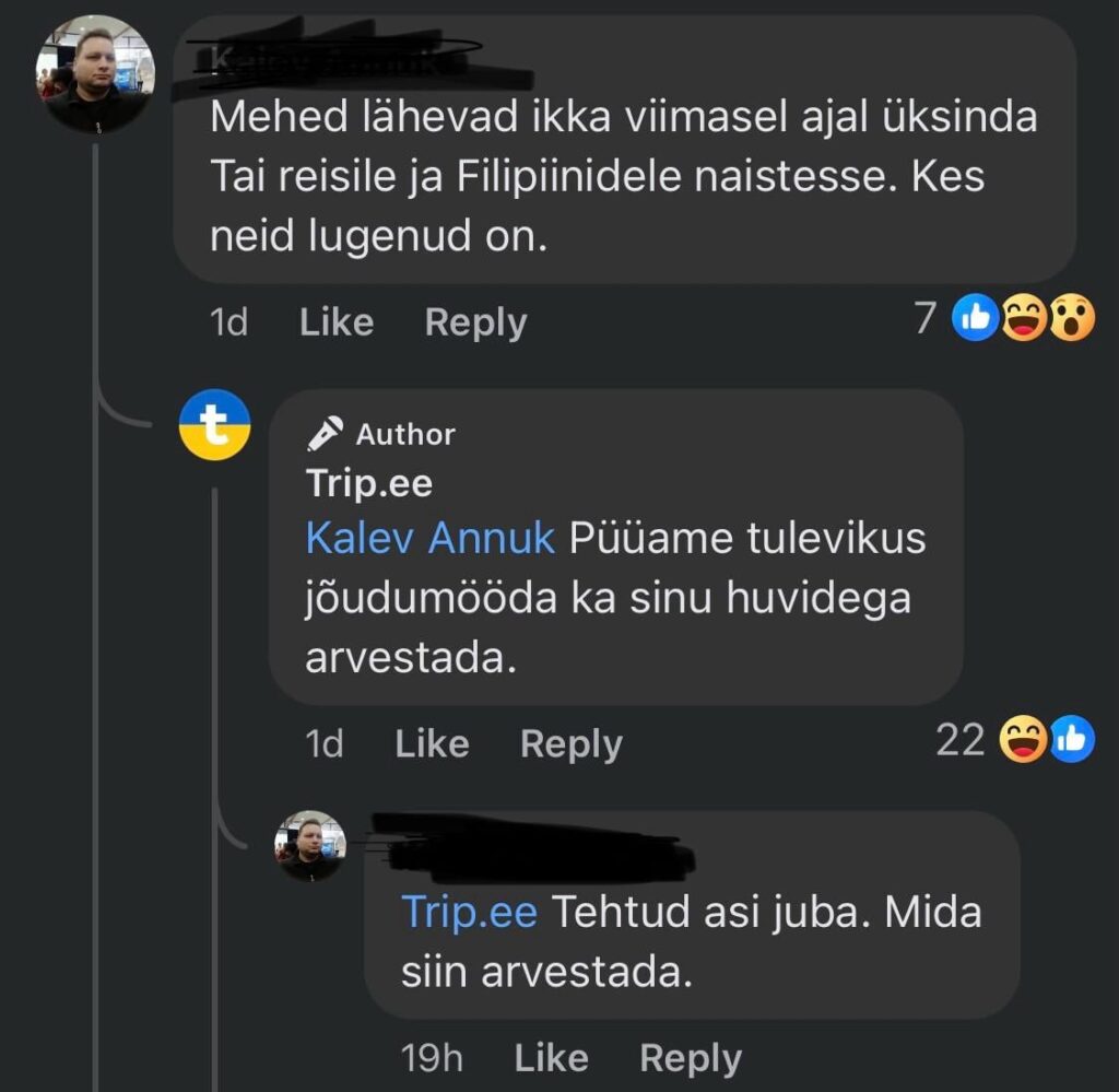 Trip.ee macht verrückt
