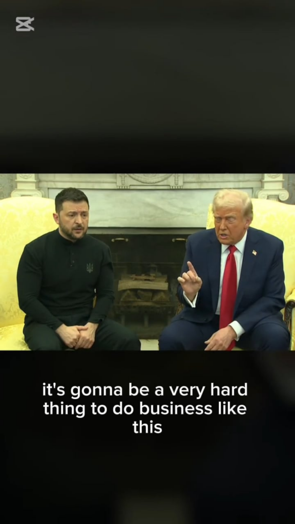 Das Treffen des Grüns mit Trump