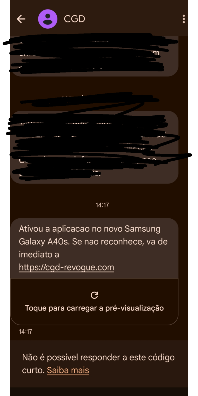 CGD Phishing Versuch CGD Phishing Versuch