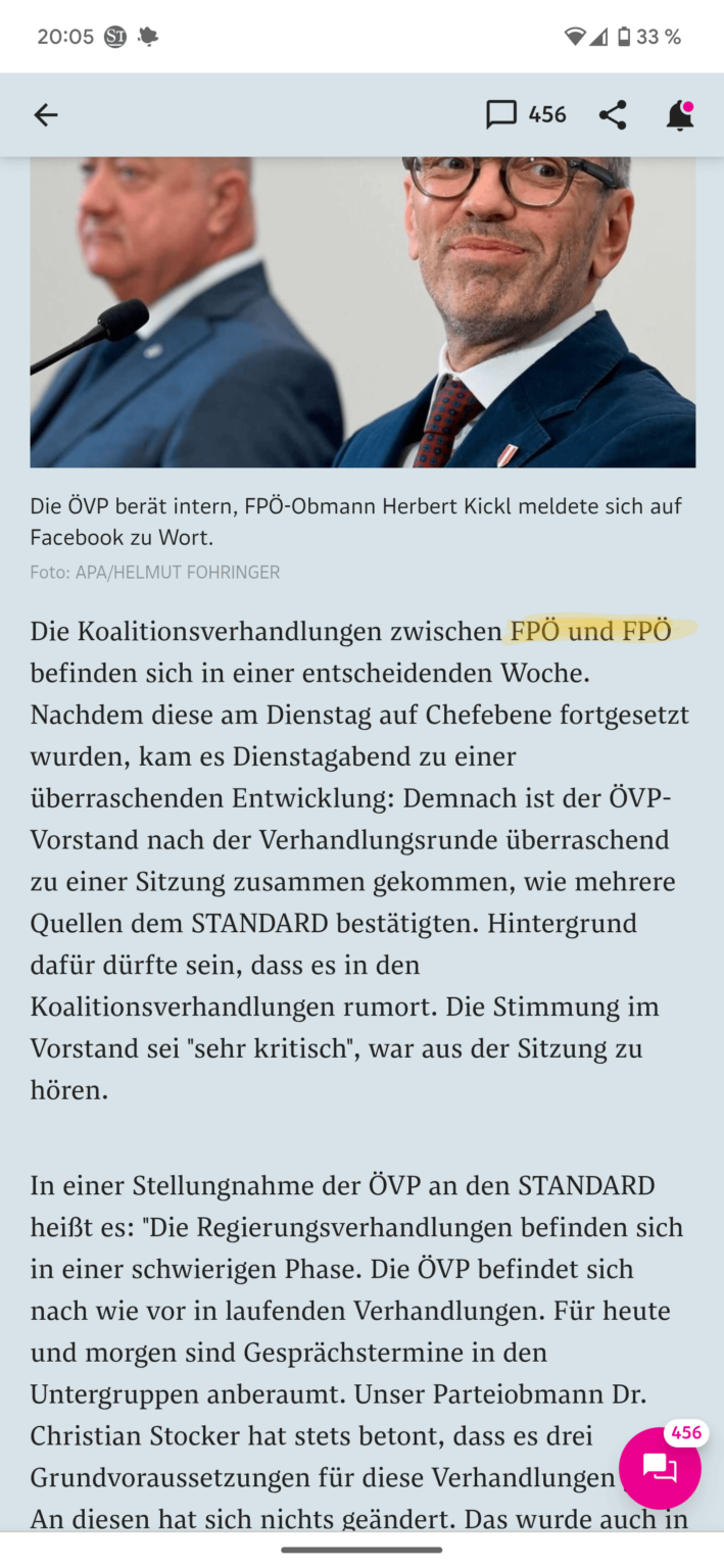 Jetzt verhandelt die FPö schon mit sich selbst