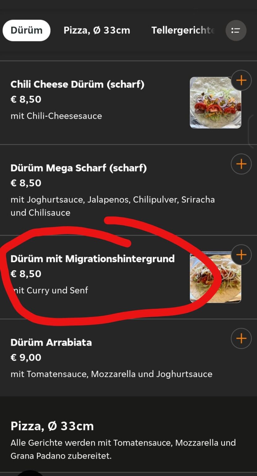 Dürüm extra integriert
