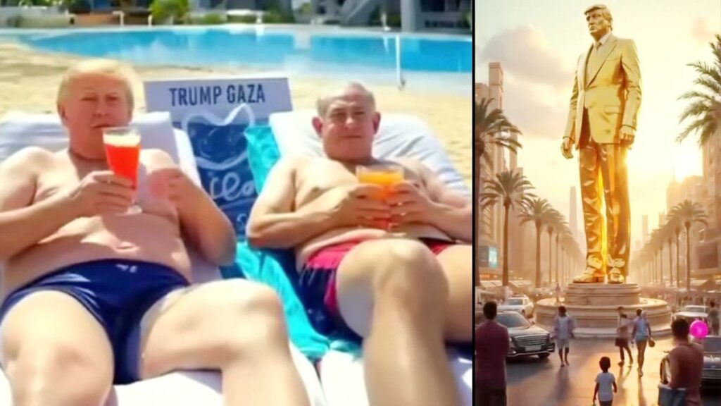 Trump teilt ein Ai Gaza -Video: "Donald kommt, um Sie frei zu bringen"
