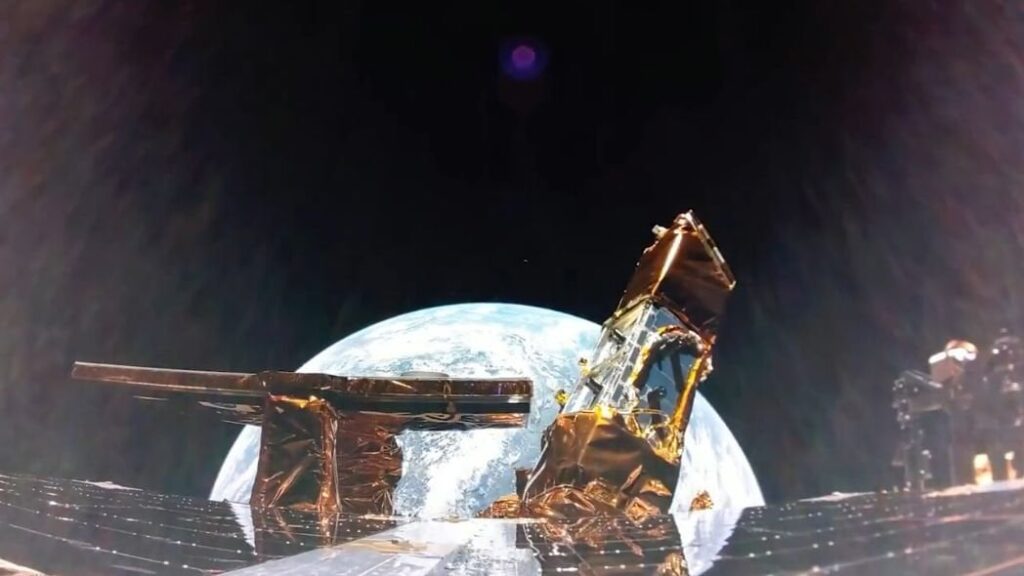 Private Blue Ghost Moon Lander sieht eine wunderschöne Mondfinsternis aus der Earth Orbit (Video)