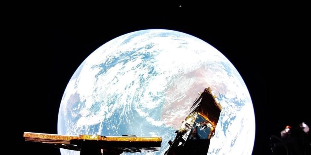 Fotos aus der Weltraum zeigen die Texas Company Firefly Aerospace, die sich zum ersten Mal auf den Mond landet