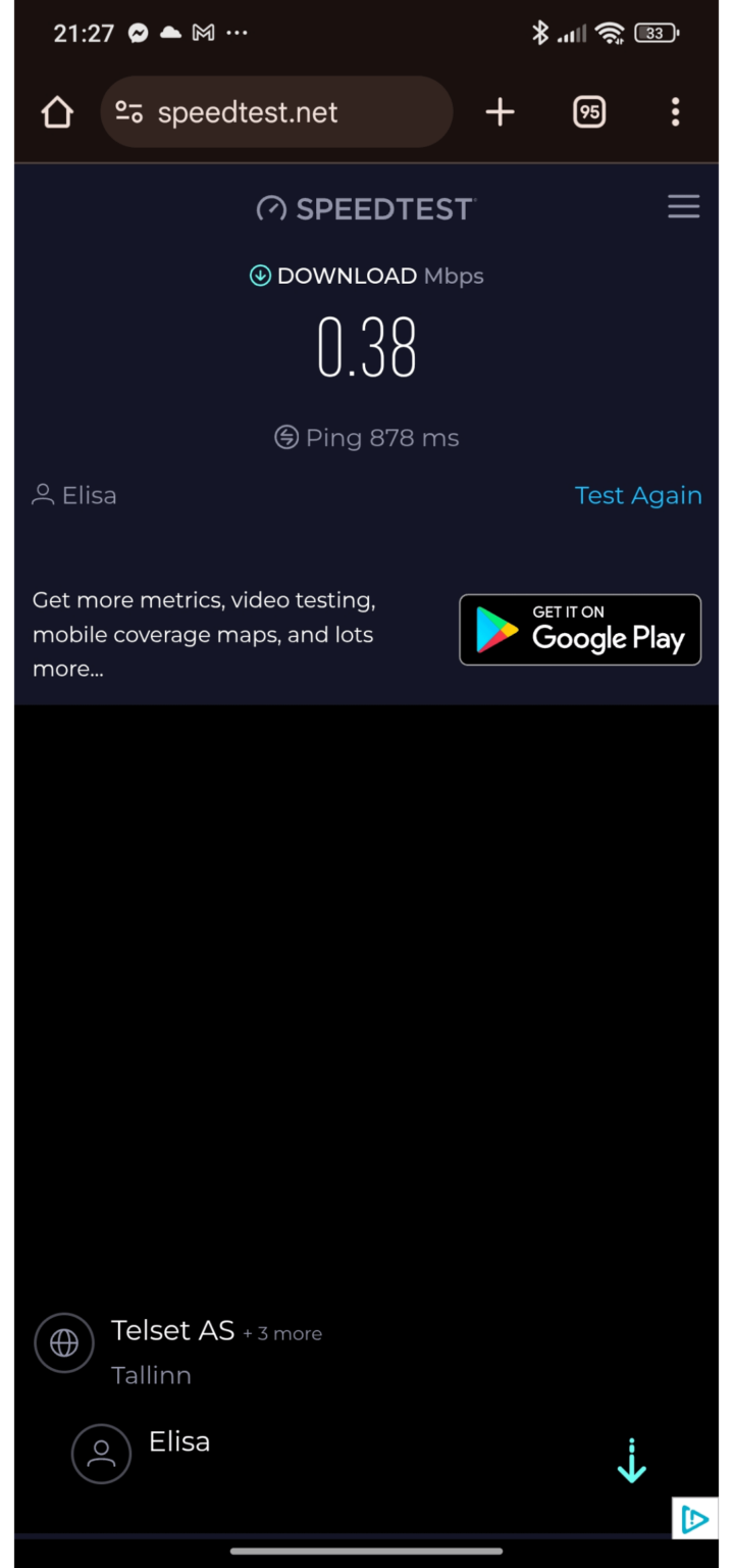 Elisa Internet Speed, wie geht es dir?
