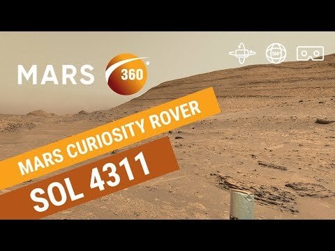 NASAs Mars Curiosity Rover - Sol 4311 (360video 8k)