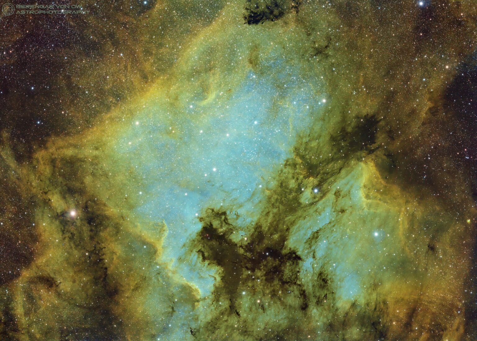 NGC 7000 in Hubble -Palette