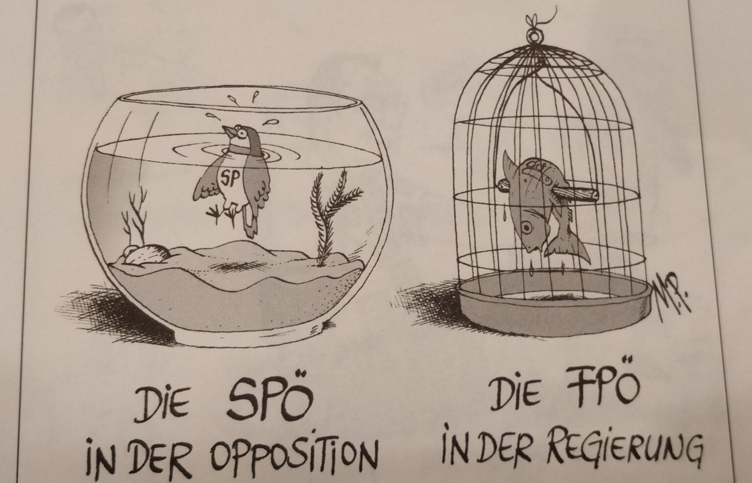 Pammesberger Karikatur aus den 2000ern