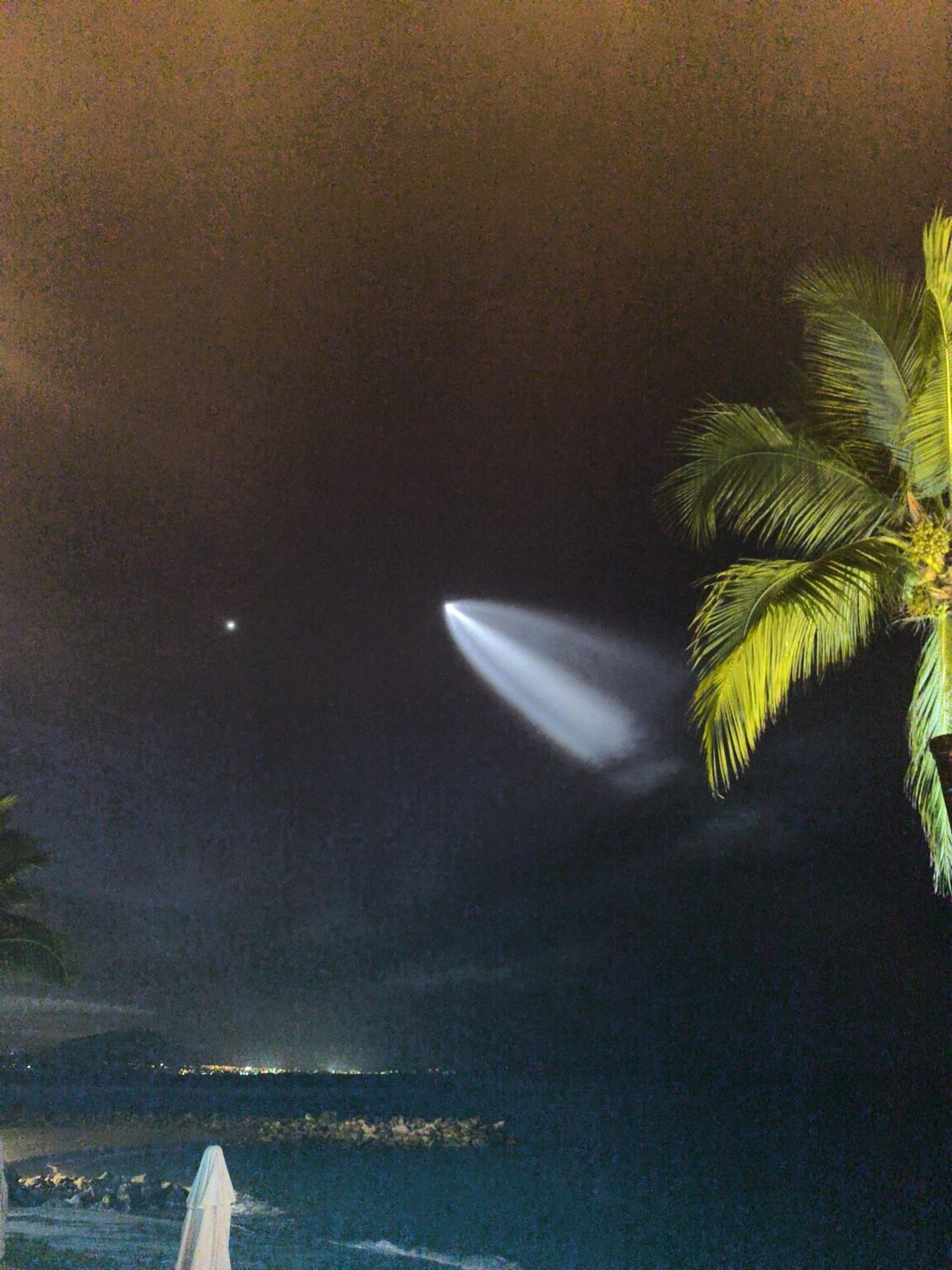 Falcon 9 Landung aus der Dominikanischen Republik