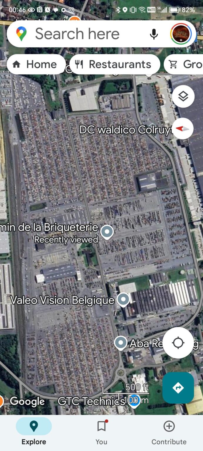 Gigantische Parkplätze in der (Semi) Mitte des Nirgendwo: Ghislenghien in Hainaut. Was bedeutet das?