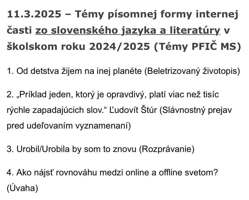 Die Spitze von Slohov von GCSE 2025