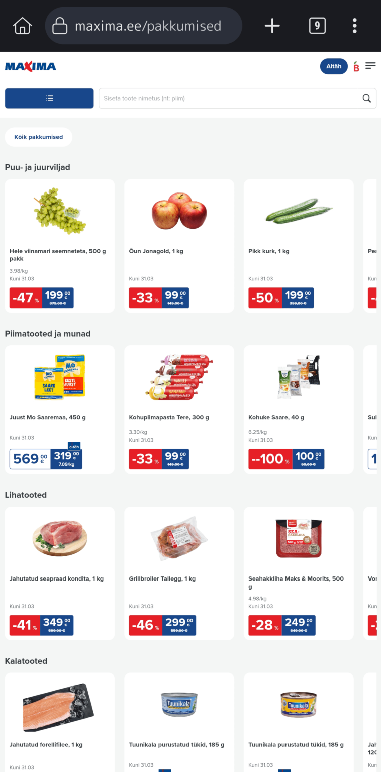 Maximas diese Woche immer noch anständig günstig
