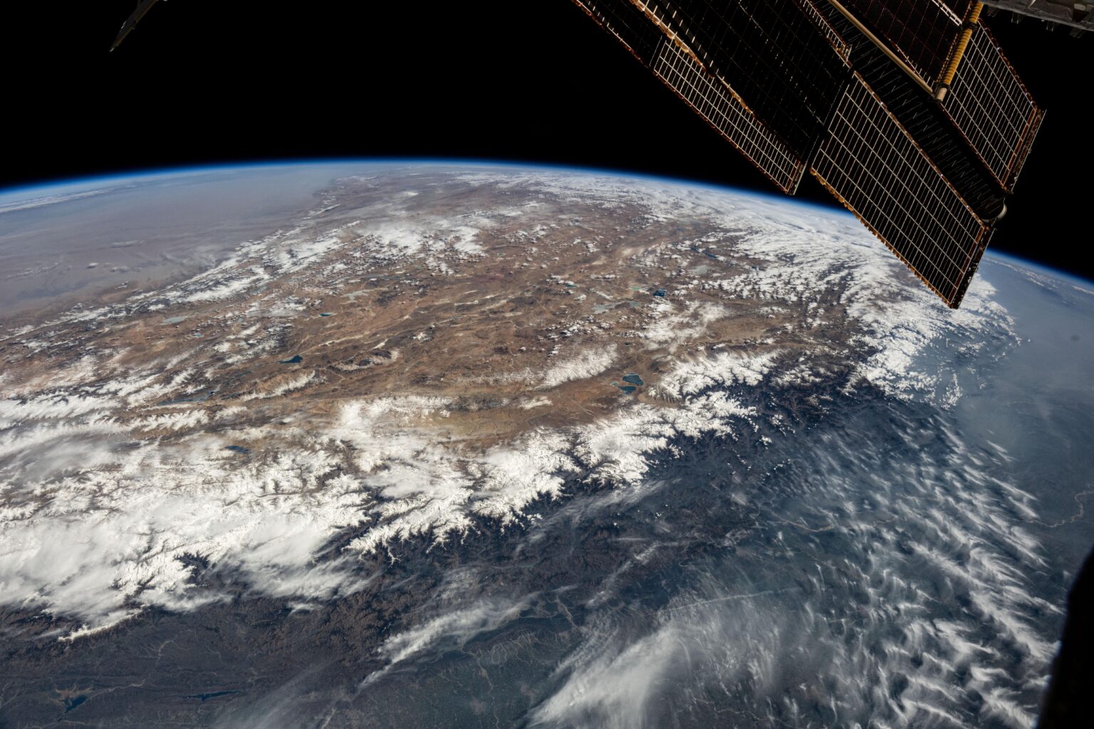 Der Himalaya, der letzte Woche aus der ISS abgebildet wurde.