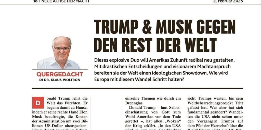 Wutkolumnist Woltron will in „Krone bunt“ nicht weiter wirken
