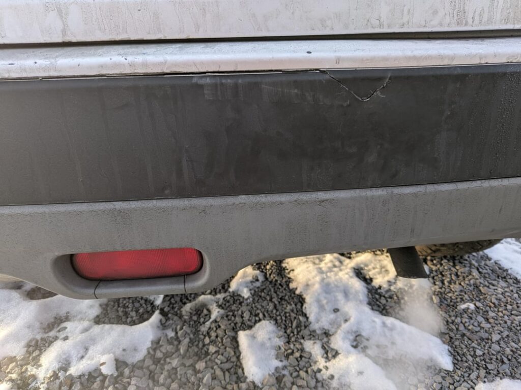 Ein Unfall gegen ein Auto geliehen