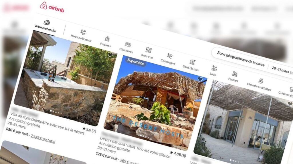 Nahe Osten: Airbnb und Buchungsgeschäft in den illegalen israelischen Kolonien