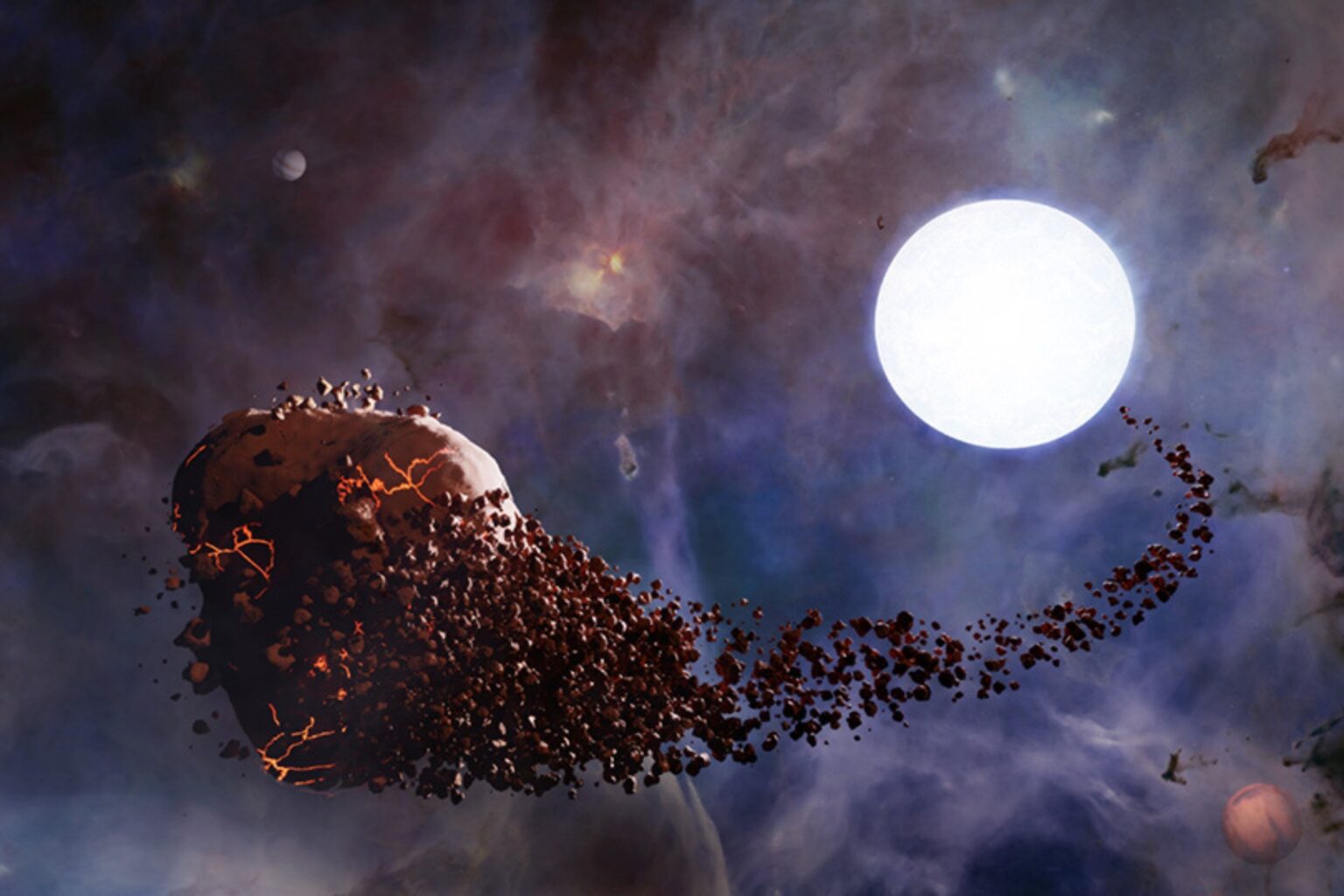 Astronomen verfolgen das mysteriöse Signal auf den zerstörten Planeten