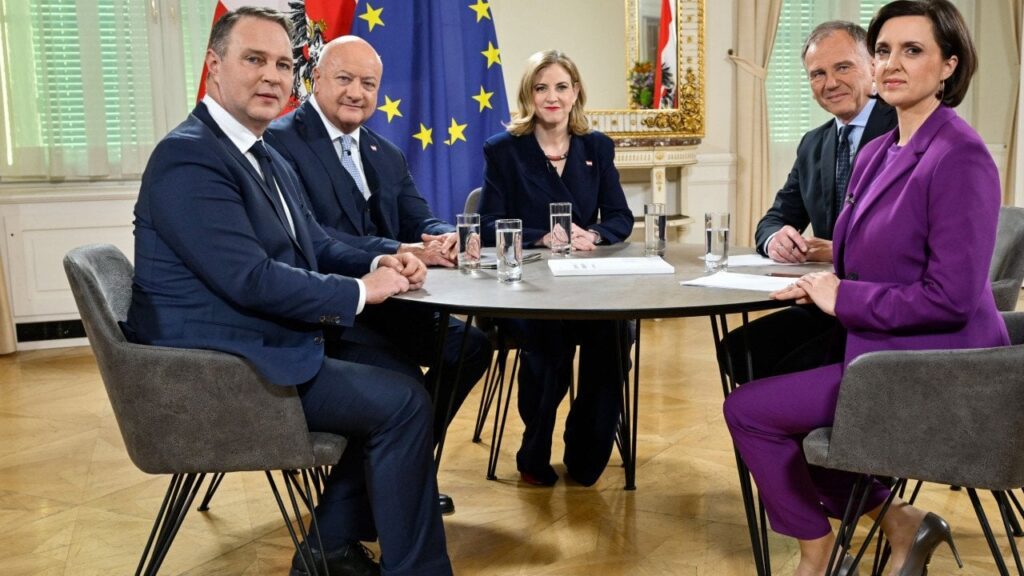 Wolf/Schnabl interviewen Stocker/Babler/Meinl-Reisinger gemeinsam.