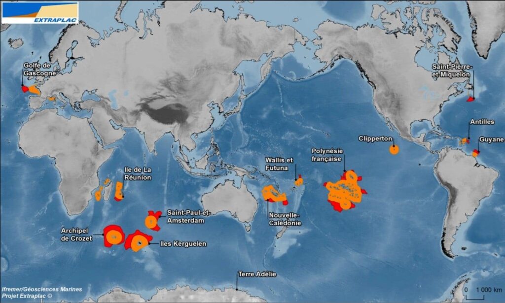 Der Zee de la France verdient 730.000 km² Der Zee de la France verdient 730.000 km²