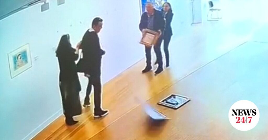 National Gallery: Der Moment, in dem der MP "Victory" die Exponate bricht