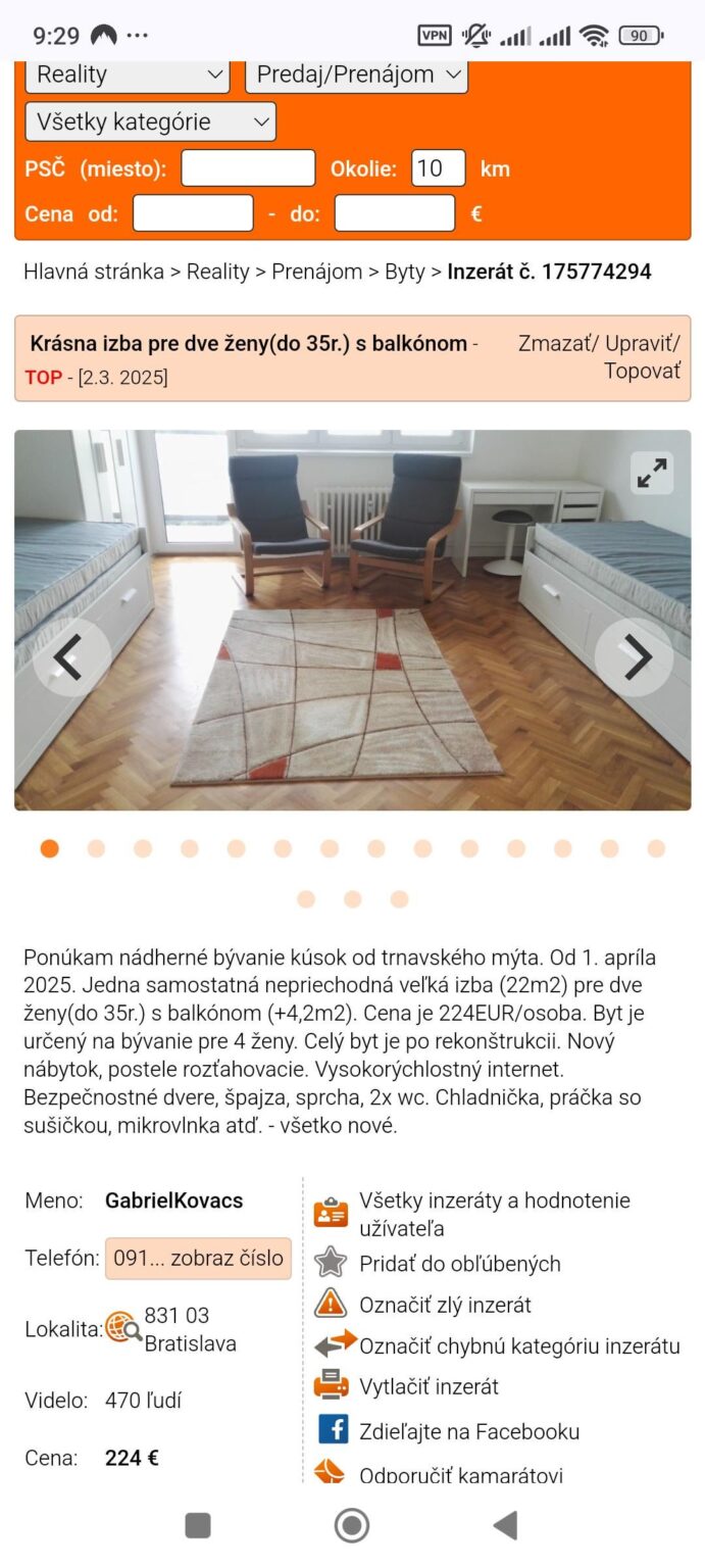 Miete nach Bazoš Miete nach Bazoš