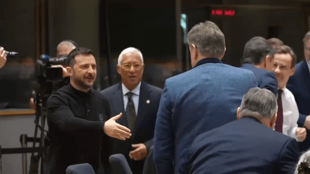 Zelensky von EU -Führern begrüßt