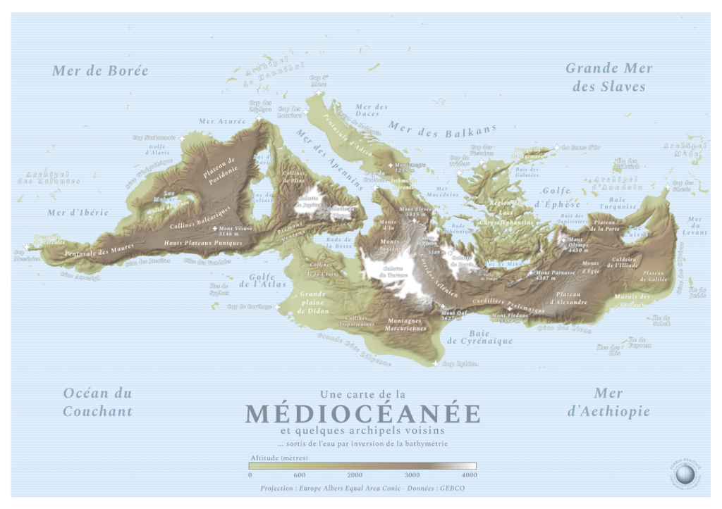 Zwischen zwei katastophischen Nachrichten über den Zustand der Welt biete ich Ihnen eine Karte dieser benachbarten Insel in der Nähe von Frankreich an: das Mediocheanée