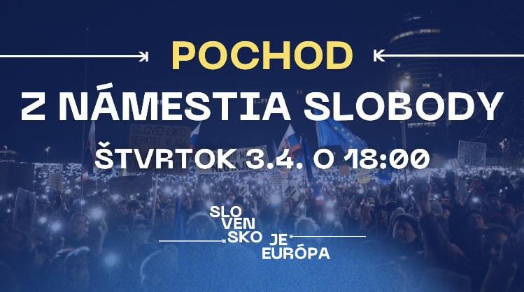 Bratislava kann bewegt werden: Protestmarsch gegen Fico am Donnerstag, 3. April 2025 um 18:00 Uhr