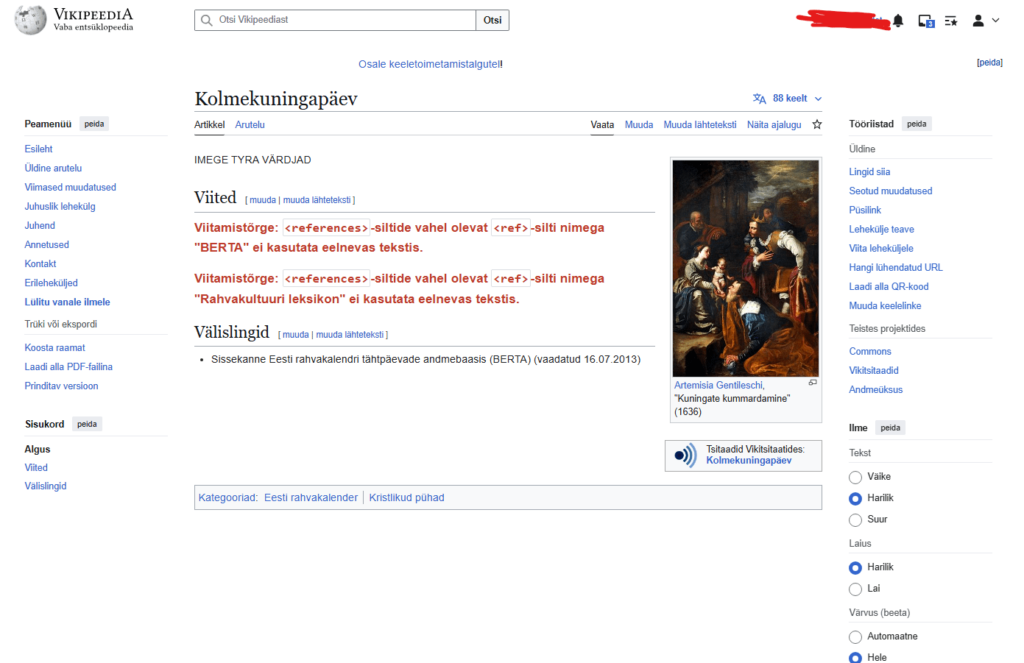 Aber warum würdest du das tun, ein Landsmann? Estnisches Wiki?