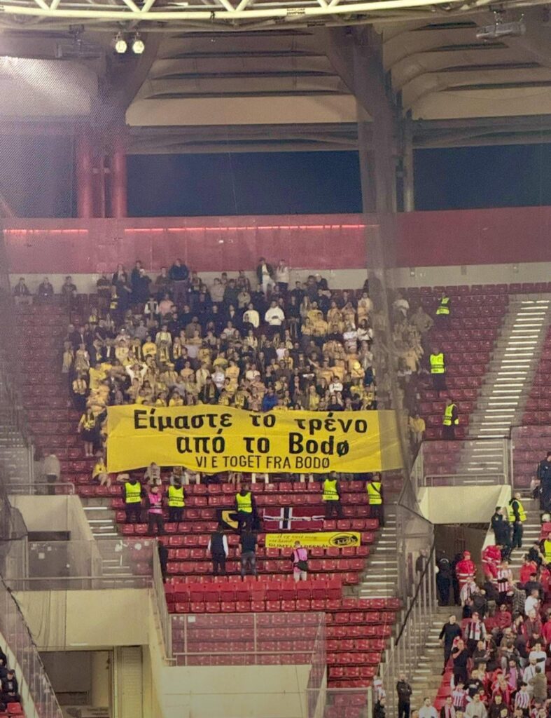 Das Banner der Norweger in Karaiskakis.