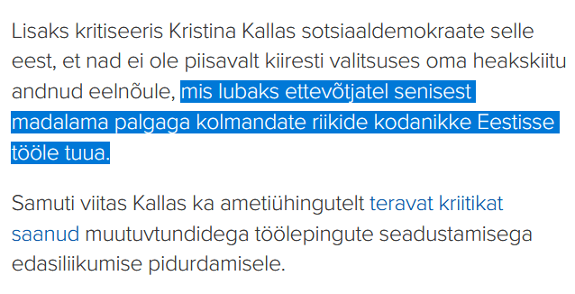 Kristina Kallas ärgert