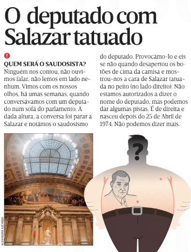 Der Abgeordnete mit tätowierter Salazar [Sábado]