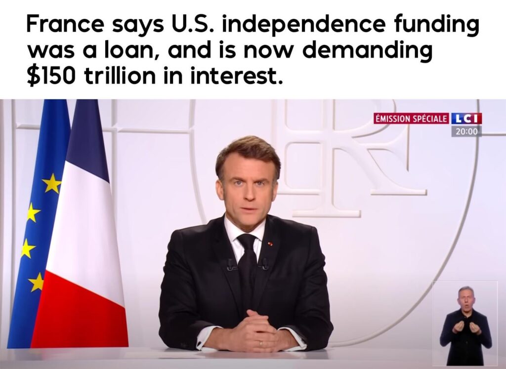 Frankreich fordert es aus den USA aus. (2025) [Colorized]
