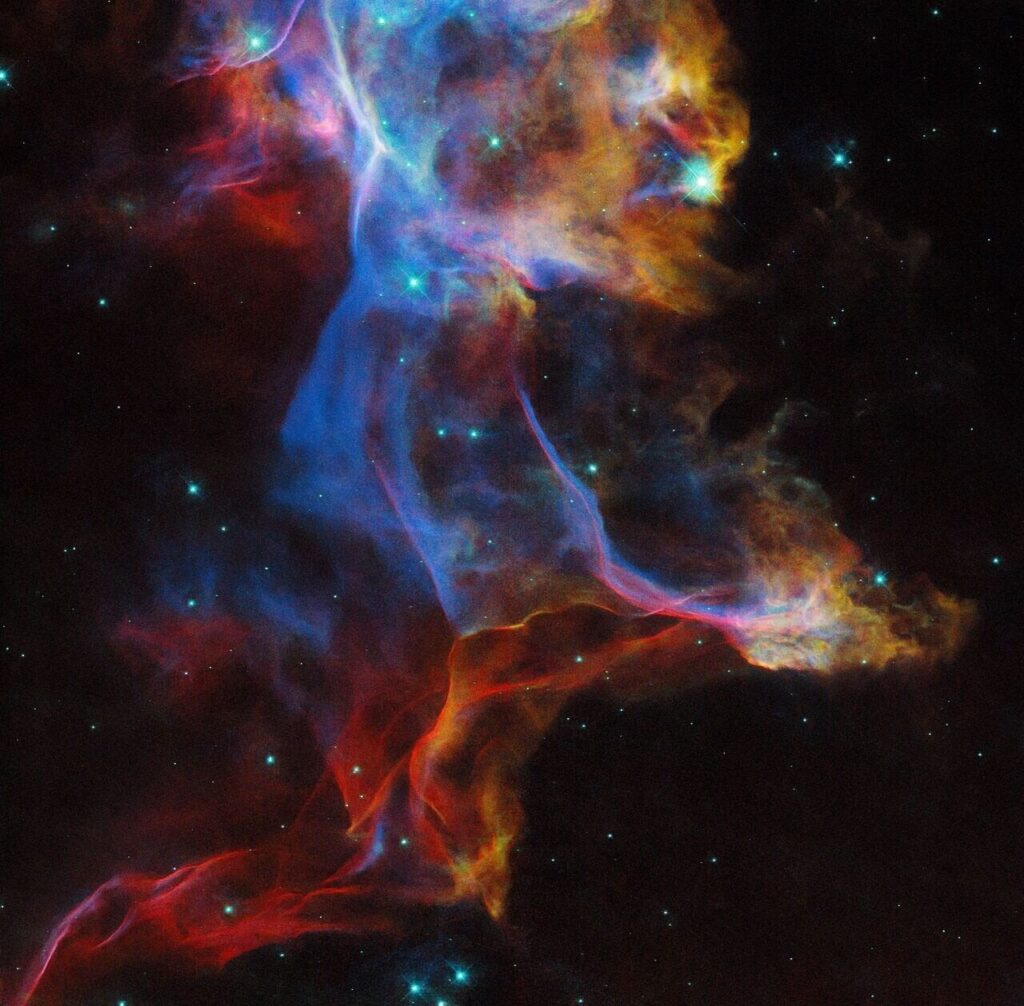 Hubble fängt eine neue Sicht auf den Schleiernebel ein