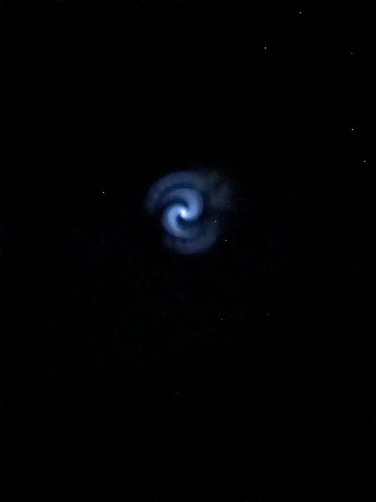 Spirale heute Abend in den Himmel