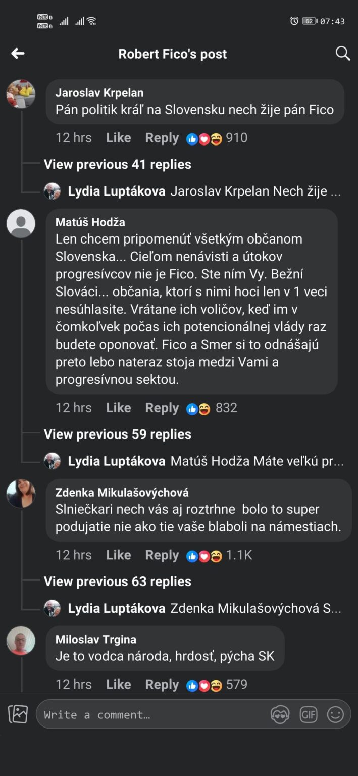 Kommentare unter dem Richtungs -MDž -Video sind Kraft