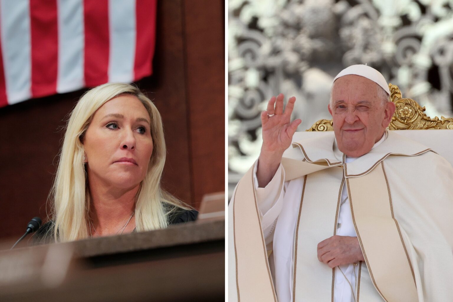 Marjorie Taylor Greene sagt nach dem Tod von Papst Franziskus "Böses, das besiegt wird"