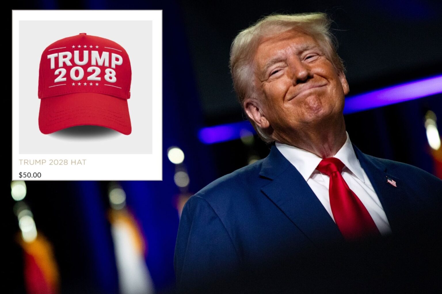 Trump enthüllt 2028 Kampagnenhelte sendet Benutzer in einer Spirale: "Soft startet eine faschistische Diktatur ist verrückt"