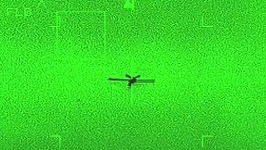 Der IAF -Hubschrauber nimmt eine Houthi -Drohne im israelischen Luftraum am 4. April 2025 heraus