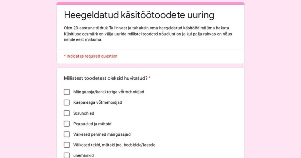 Marktforschung häkierte Produkte Marktforschung häkierte Produkte