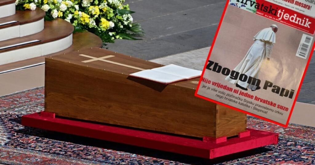 Schauen Sie sich das beschämende Cover des kroatischen Ultradeznjashna -Wortschatzes an, also verabschiedeten sie sich von Papst Franziskus: „Der Verräter verdient keine Träne!“ Schauen Sie sich das beschämende Cover des kroatischen Ultradeznjashna -Wortschatzes an, also verabschiedeten sie sich von Papst Franziskus: "Der Verräter verdient keine Träne!"
