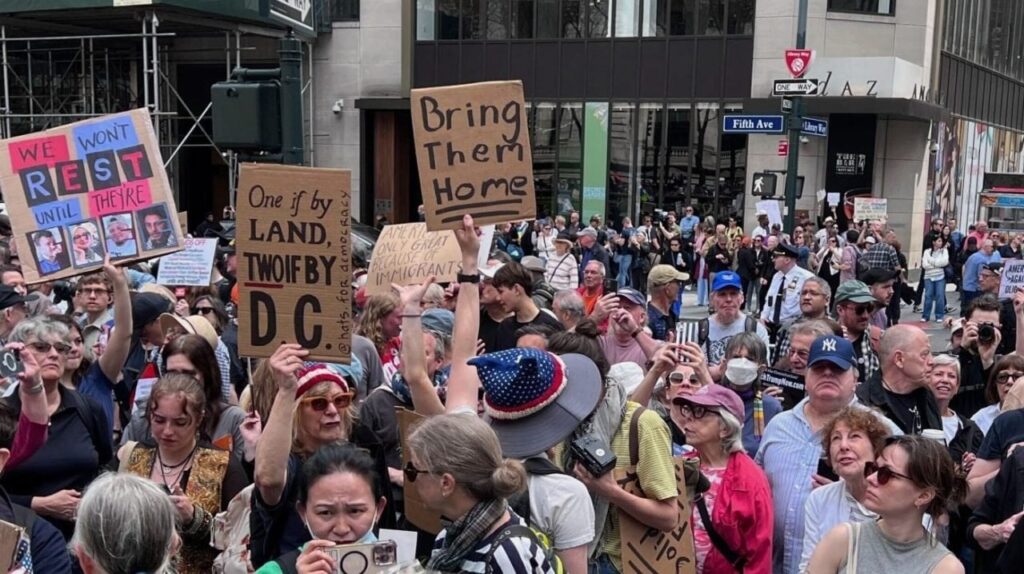 Anti-Trump-Demonstranten versammeln sich in den USA