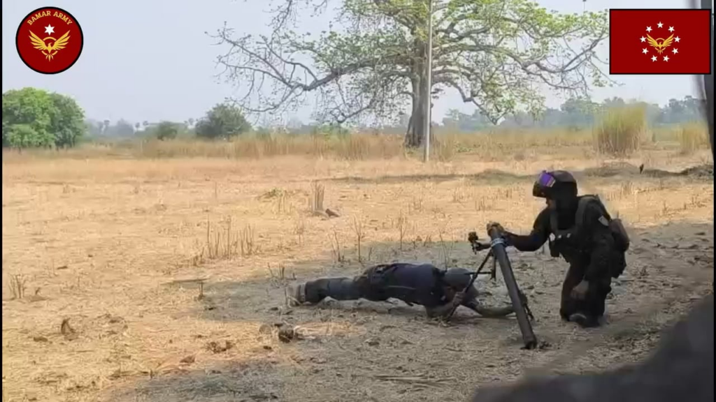 Anti-Junta-Bamar-Armee greift birmanische Junta-Positionen in der Region Magway mit Mörtel und Waffen vor und nach dem Erdbeben in Myanmar an [3/23, 3/27, and 3/31]